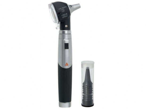 Medical Equipment, Otoscopes and Headlights, HEINE MINI 3000 F.O.LED OTOSCOPE rechargeable handle and carching station