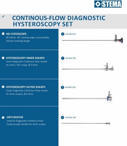 Medical Equipment, , Diagnostic hysteroscopy set Stema