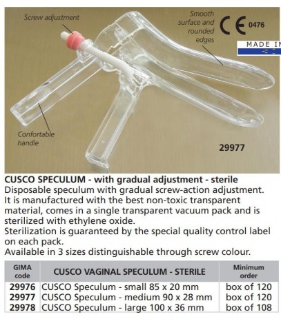 Medical Equipment, GYN Instruments, CUSCO SPECULUM STERILE